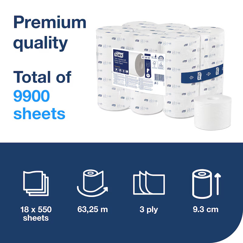 TORK T7 CORELESS PREMIUM EXTRA SOFT TOALET PAPIR 18/1 gallery image
